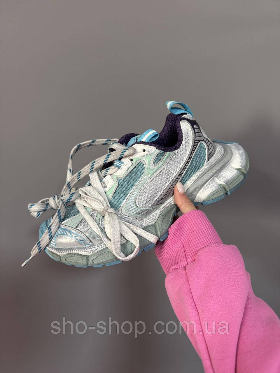 Кроссовки Balenciaga AQUAMARINE premium, фото 1