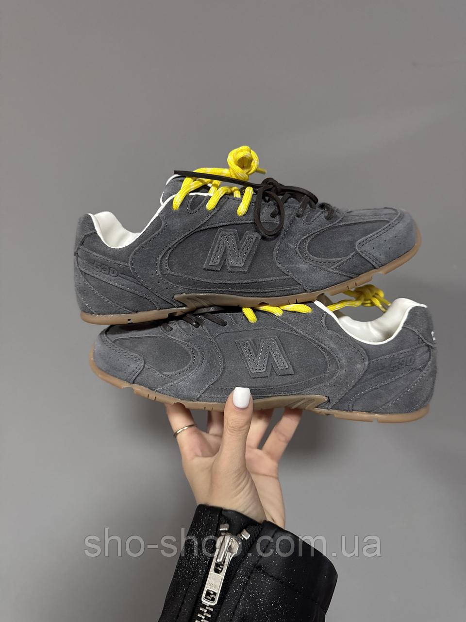 Кросівки New Balance x MIU MIU GRAPHITE / YELLOW premium