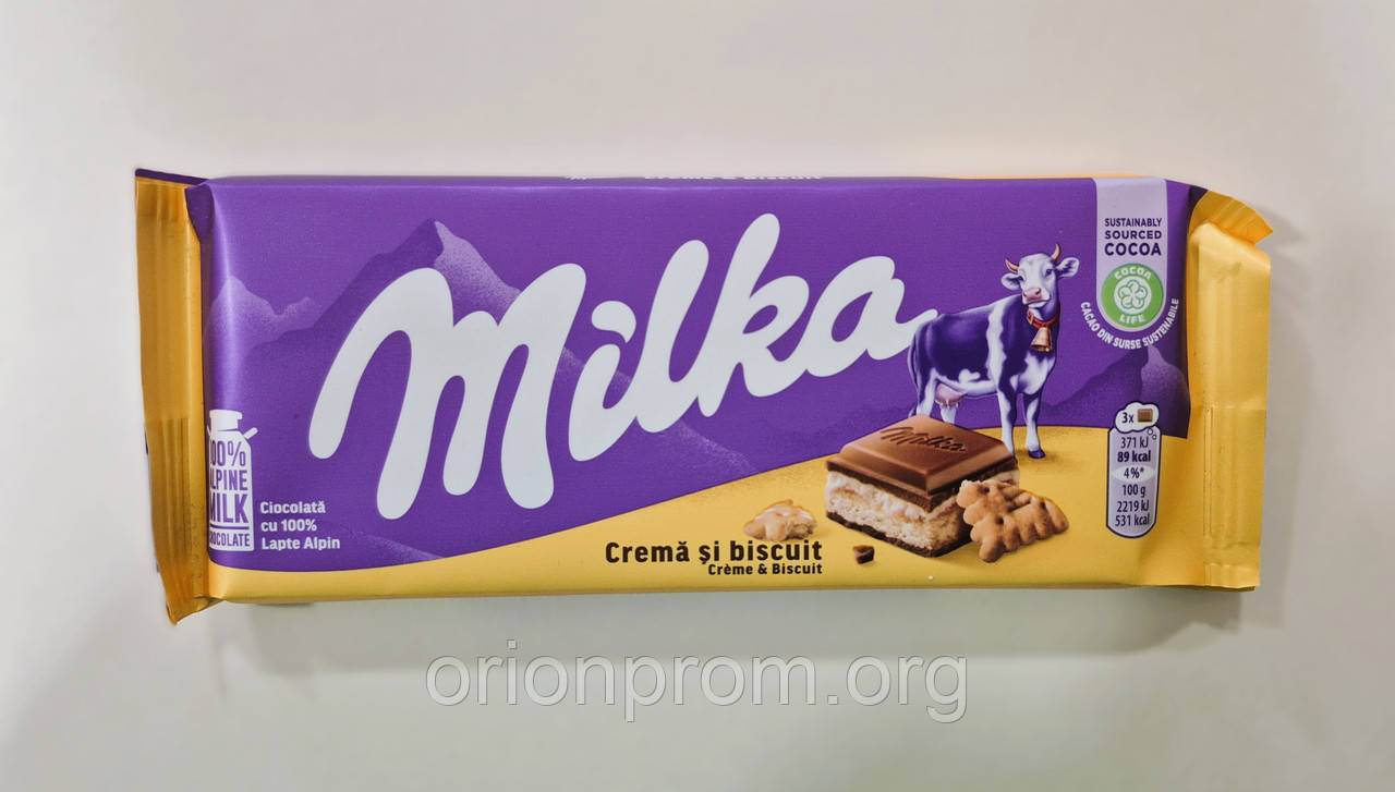 Шоколад Milka з печивом молочний 100 г, фото 1