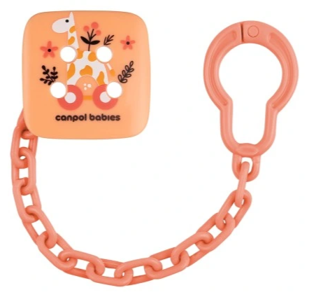 Canpol babies Ланцюжок до пустушки TOYS рожевий