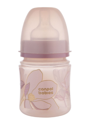 Canpol babies Пляшка антиколікова з широким отвором 120 мл Easystart GOLD - рожева