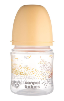 Canpol babies Пляшка антиколікова з широким отвором 120 мл Easystart MOUNTAINS - бежева