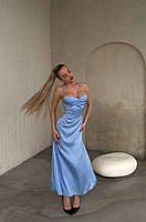 Сукня-комінація жіноча з шовку зі шнуровкою на спині (Норма), фото 5