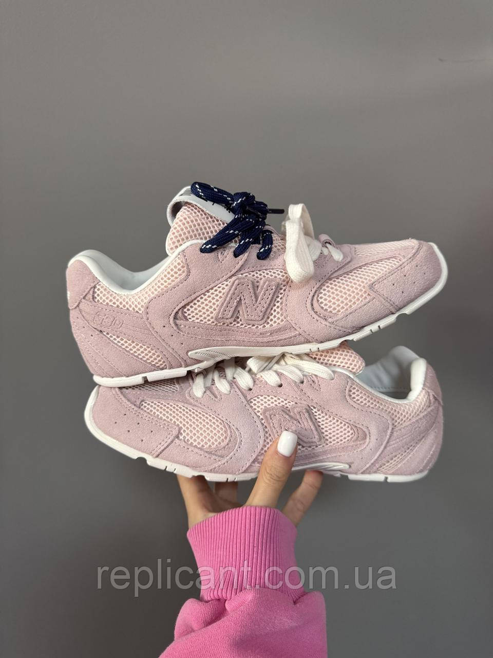 Женские кроссовки New Balance x MIU MIU PINK / BLUE LACES premium кросівки унісекс New Balance