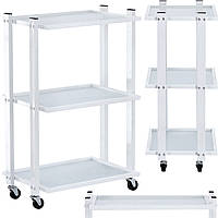 Візок косметологічний маніпуляційний на 3 полиці скло