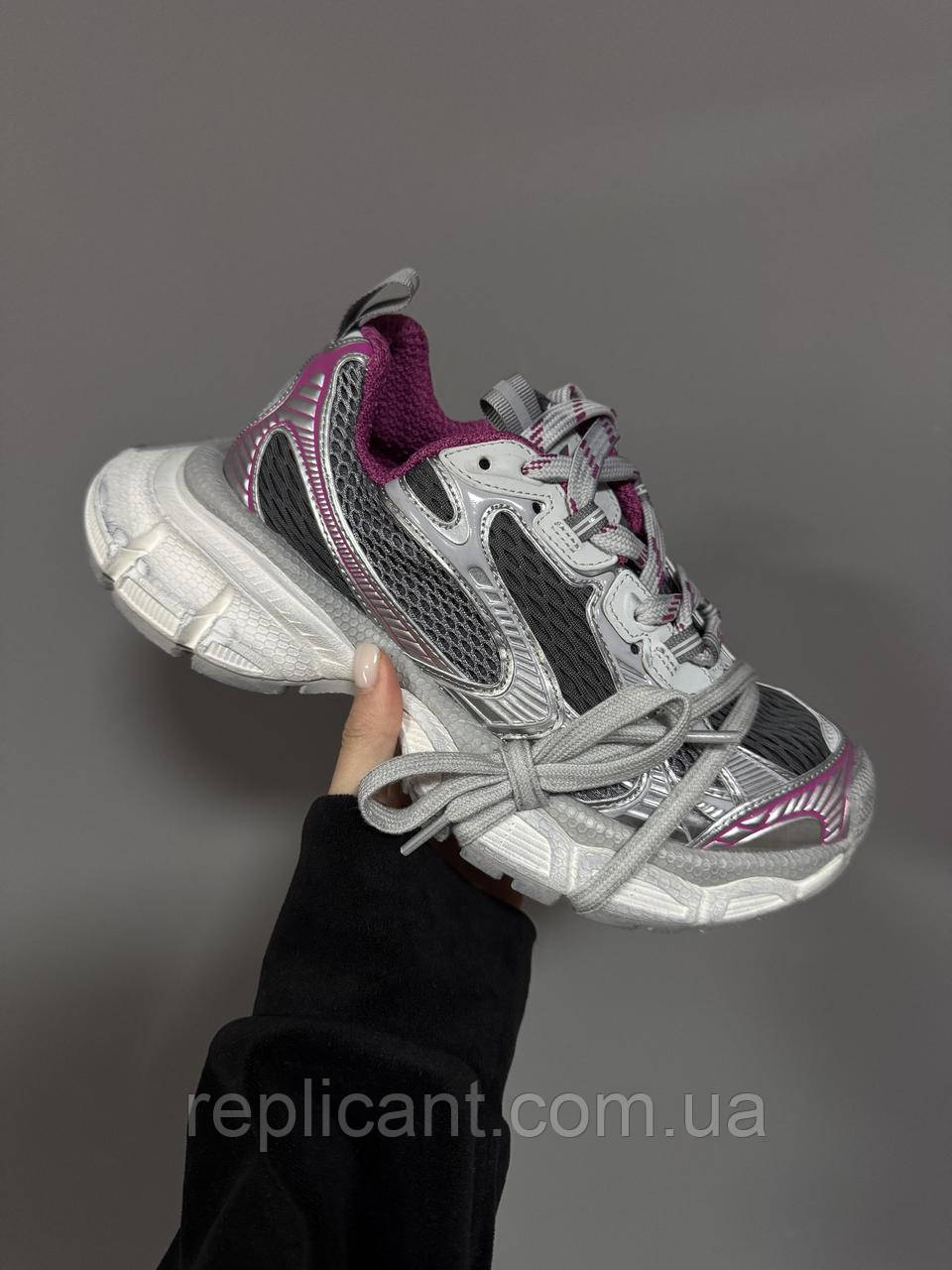 Женские кроссовки Balenciaga GREY / LILAC premium кросівки унісекс Balenciaga, фото 1