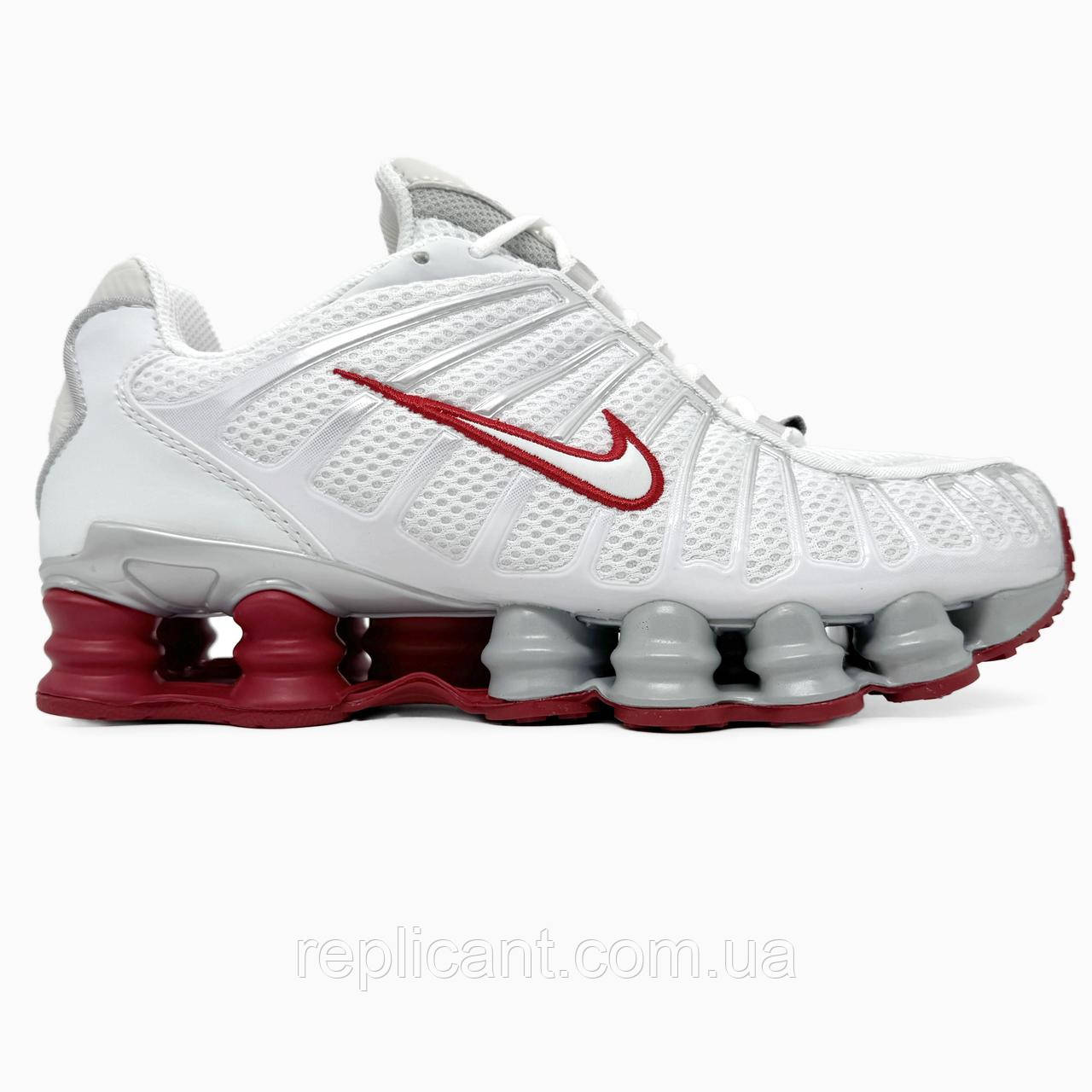 Мужские кроссовки Nike Shox TL White/Red кросівки унісекс Nike, фото 1
