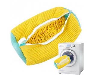Сумка мішок для прання взуття, кросівок і делікатних тканин у пральній машині 39х19 см, жовтий