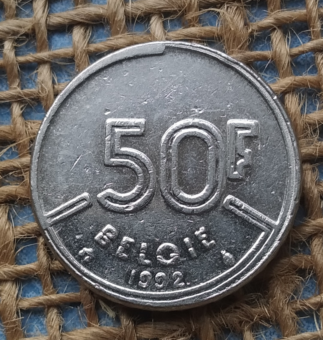 50 франкiв 1992 року. Бельгiя