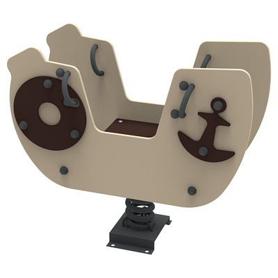 Гойдалка на пружині "Ship Baby" дитяча вулична з дерева (1х0,43х0,9), ТМ Kidigo