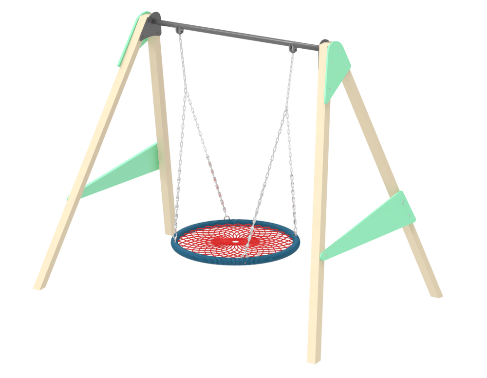 Гойдалка вулична Stork Wood стійки дерев'яні (Kidigo ТМ)