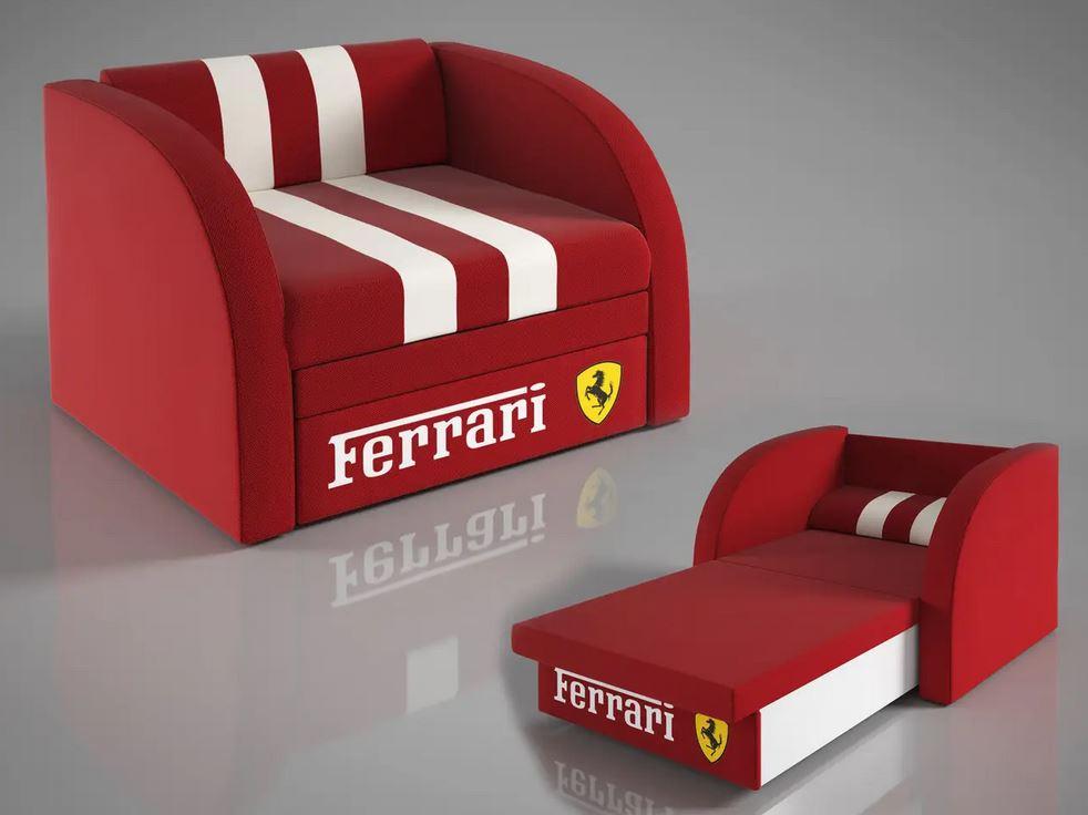 Дитяче ліжко Піт-Стоп каркас дерево, тканина Червона 82х165 см (Sentenzo ТМ)