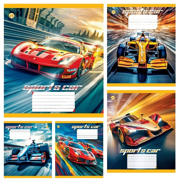 Зошит 12 арк. клітинка "Тетрада" / Sports Car