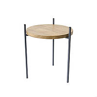 Підставка під квітиометрія каркас графіт, пілочка дерево, Ø 35х30 см (Vitan ТМ)