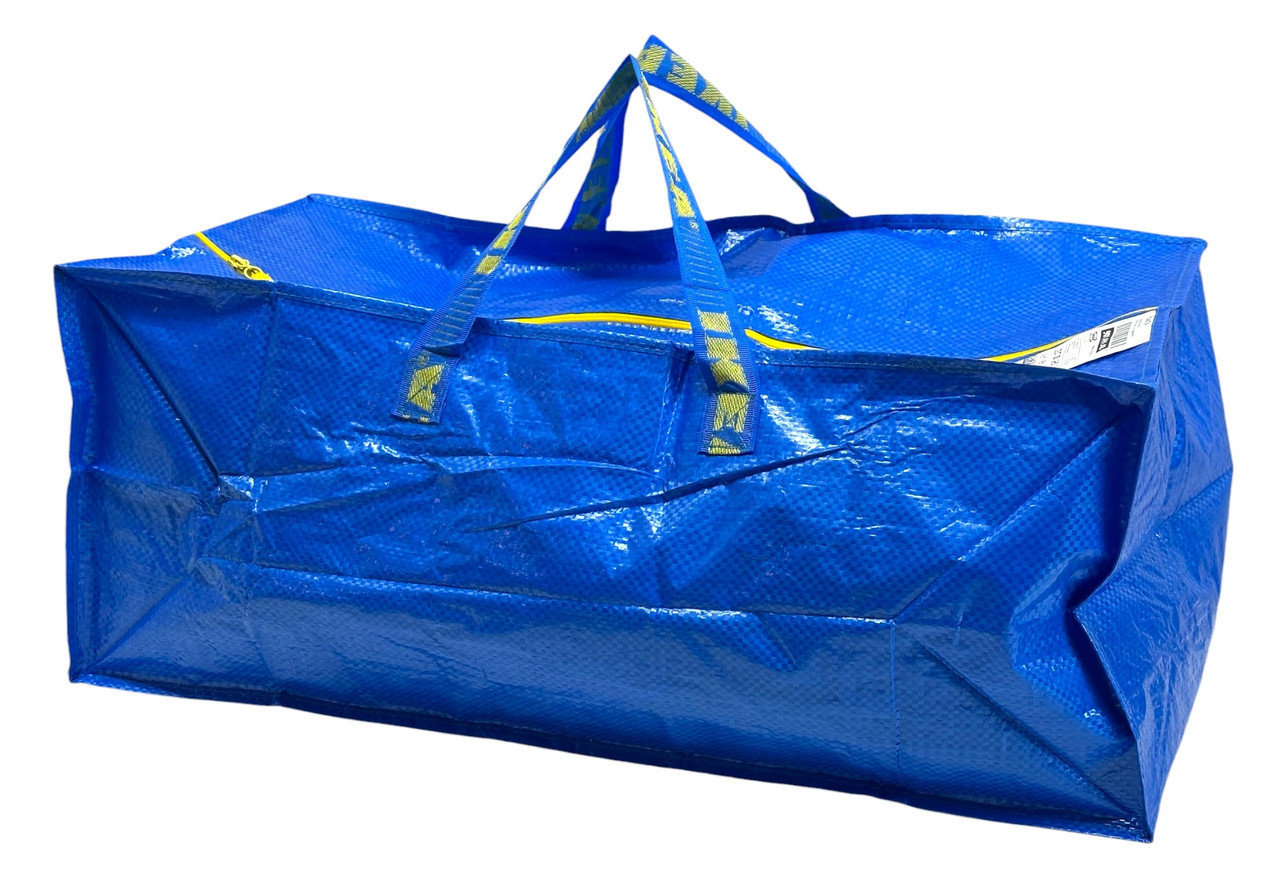 Сумка IKEA FRAKTA (ІКЕА ФРАКТА). Місткість - 76 літр. Навантаження - 25 кг. 90149148. Синя