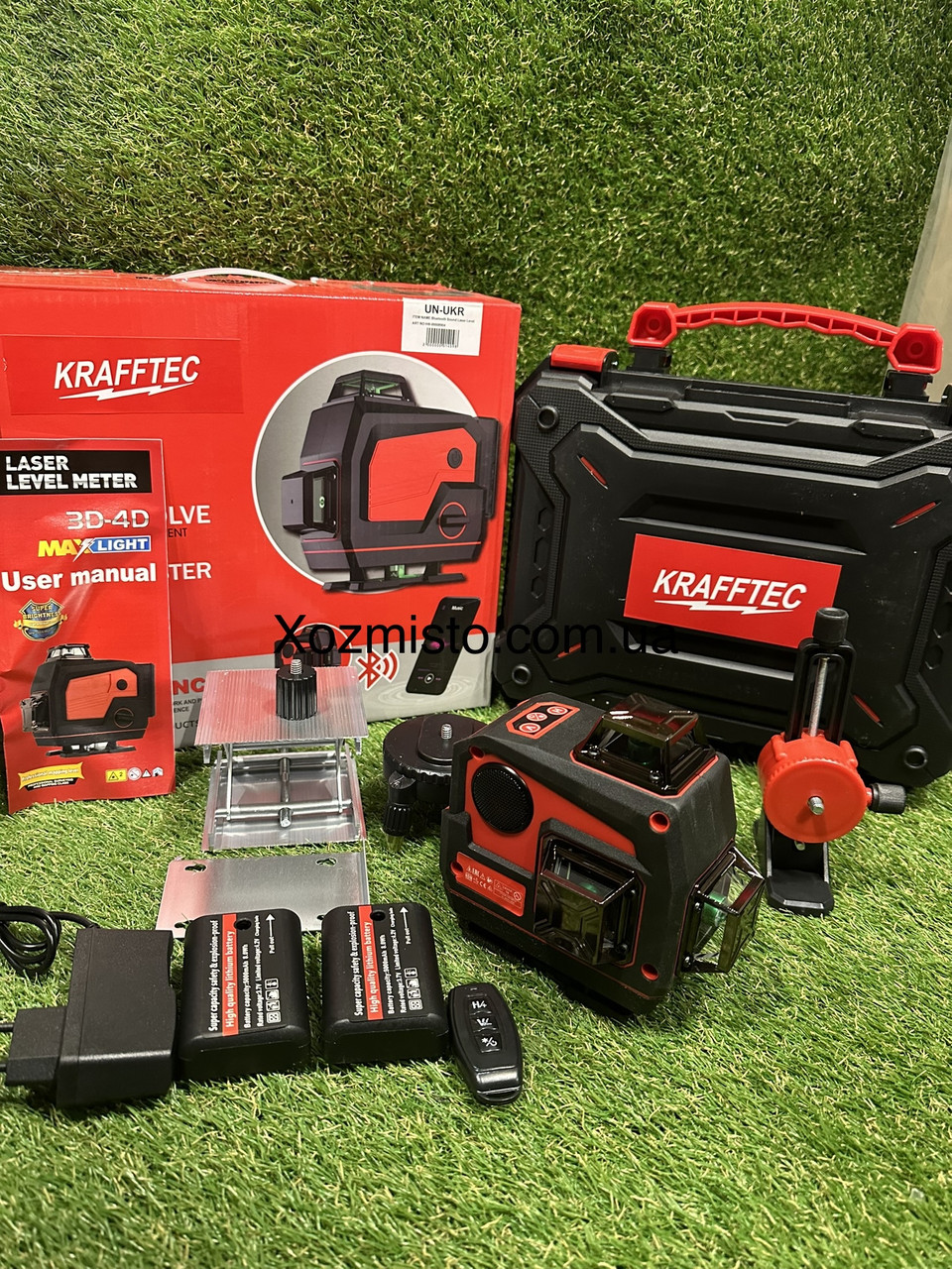 Професійний лазерний рівень Krafftec Germany, 16x360°(LCD, Bluetooth, ДУ, зелений промінь) PROTESTER LL516G