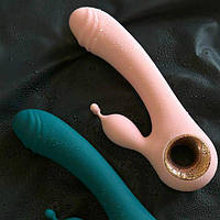 ВИБРАТОР Женский кролик розовый двойная стимуляция all org75