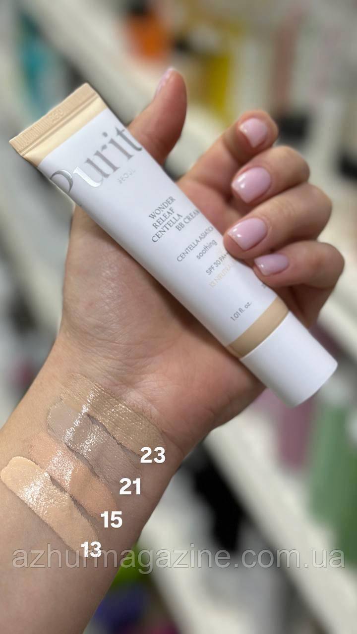 ВВ-крем з екстрактом центели Purito Seoul Wonder Releaf Centella BB Cream 30 ml 21 Light Beige
