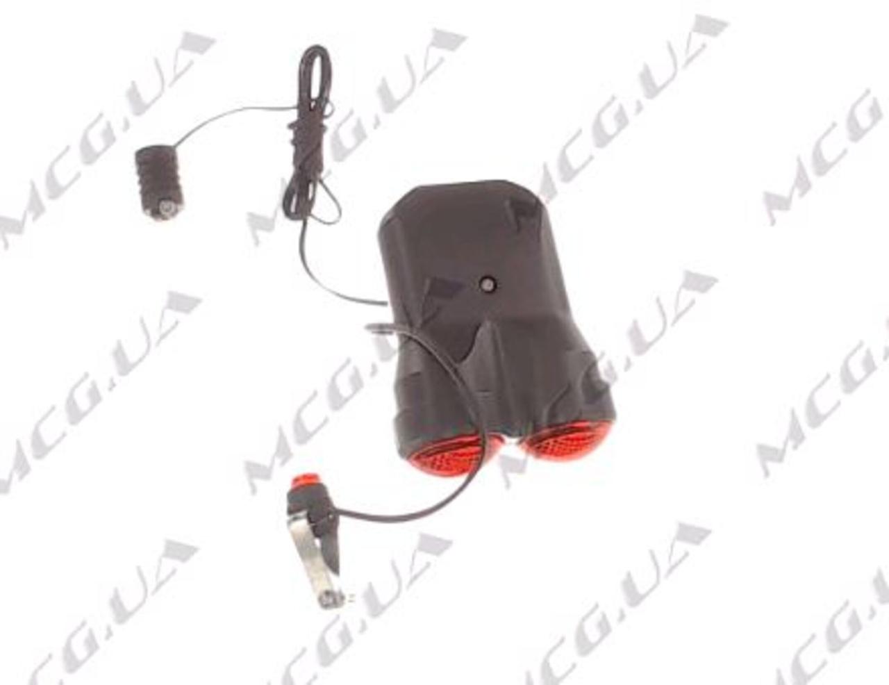 Стоп-сигнал (у зборі) велосипедний (універсальний) (подвійний, 1+1 LED) (mod 555) KL