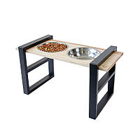 Годівниця для собак Від Джека модель No1 (L/XXL) опори метал стільниця дерево (VitanTM)