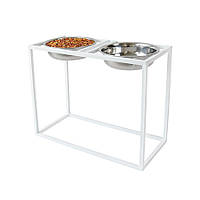 Годівниця для собак Від Джека модель No6 (XXXL) опори метал миски неіржавка сталь (VitanTM)