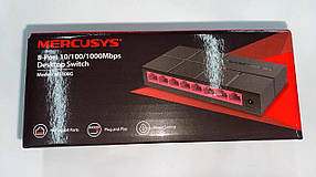 Гігабітний комутатор Mercusys MS108G (8 портів)