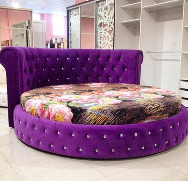 Кругле дизайнерське ліжко під замовлення Елегія-1 (Мебель-Плюс TM)