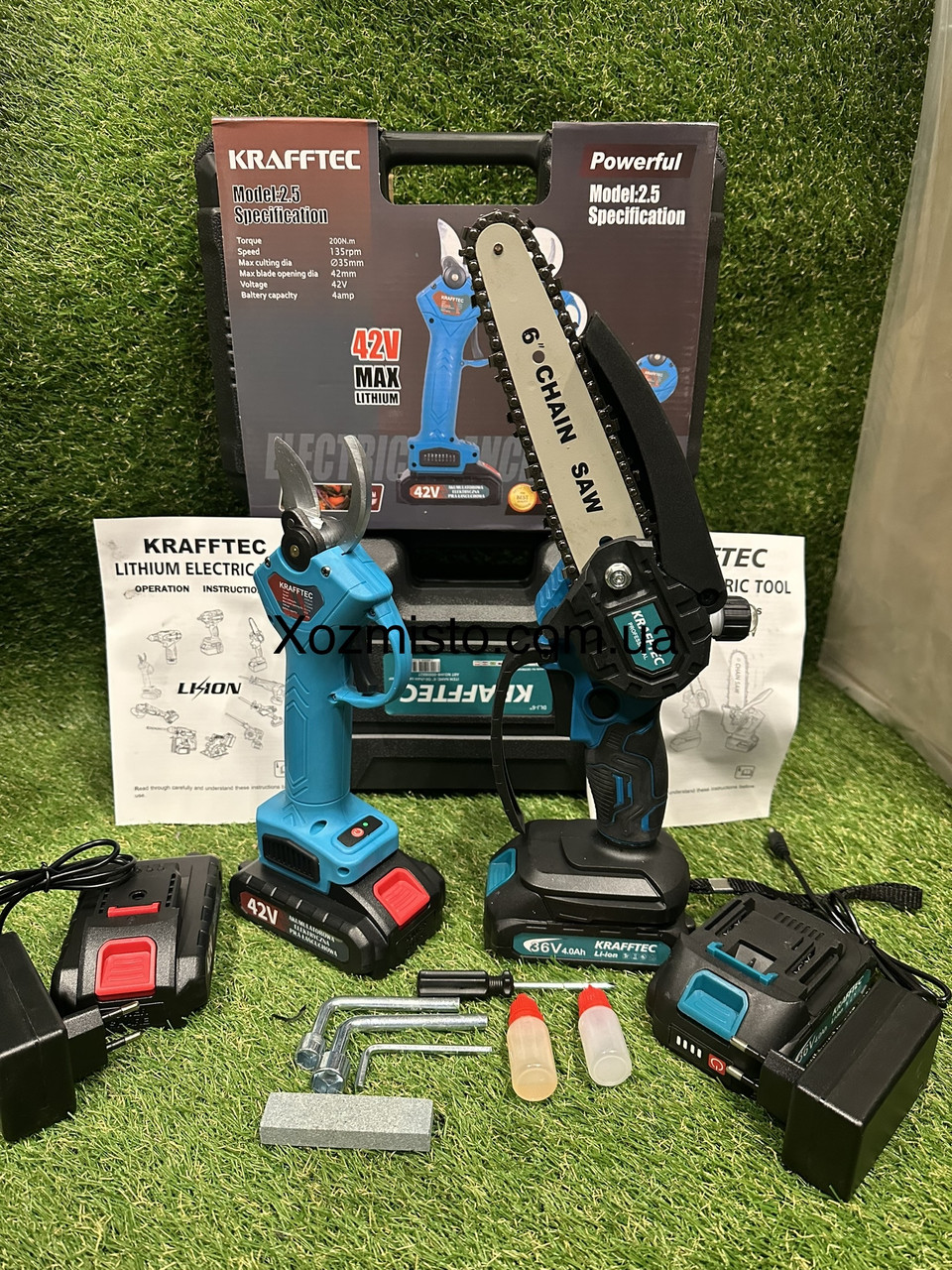 АКБ Набір 2в1 Krafftec Germany 36V (Секатор DCMPP550P1 + пила DCM160N) Набір 2в1 Крафтек