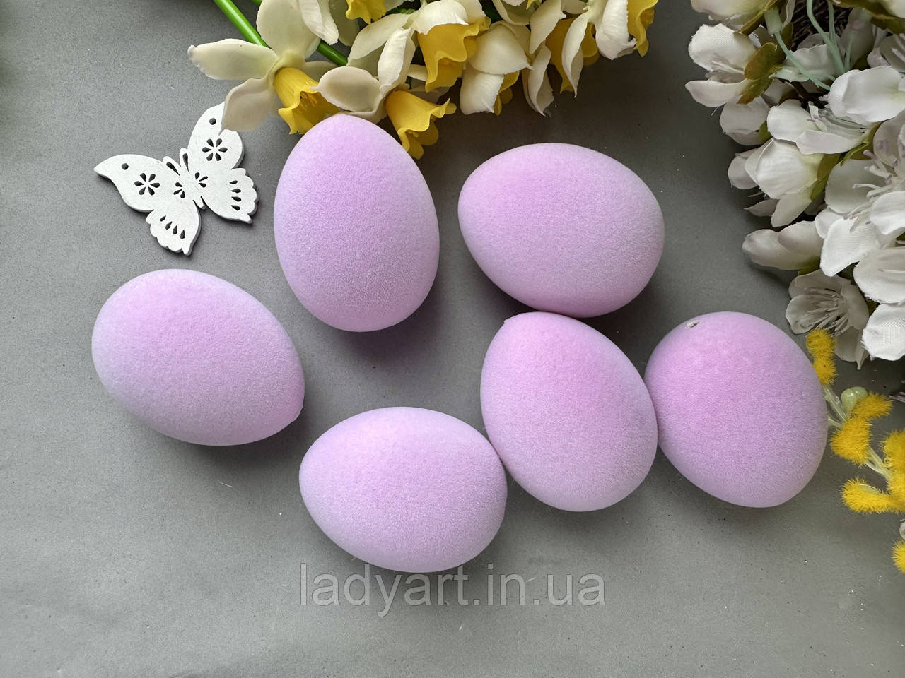 Яйце з пластику 6.5 х 4,5 см бузкове, фото 1