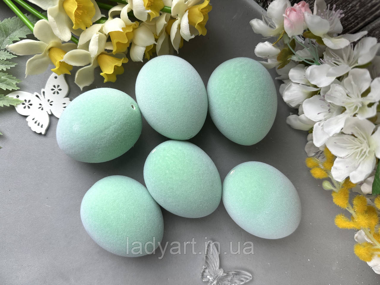 Яйце з пластику 6.5 х 4,5 см м'ятне, фото 1