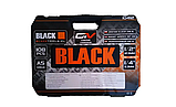 Набір інструментів універсальний BLACK 108 штук 1/2 & 1/4 для авто, фото 7