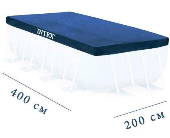 Тент 400х200 см, прямокутний, для каркасних басейнів, з ПВХ Intex 28037
