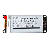E-ink дисплей 2 кольори WeAct Epaper 2.13» 250x122 SPI чорний білий
