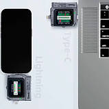 USB тестер діагностики роз'ємів живлення Type-C і Lightning, QianLi iBridge A3, фото 5