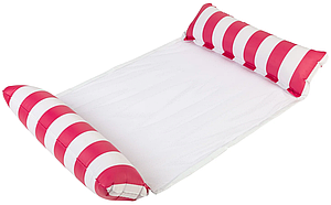 Надувний водний гамак, шезлонг для плавання Livarno Home червоний з білим