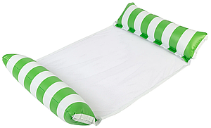 Надувний водний гамак, шезлонг для плавання Livarno Home зелений з білим