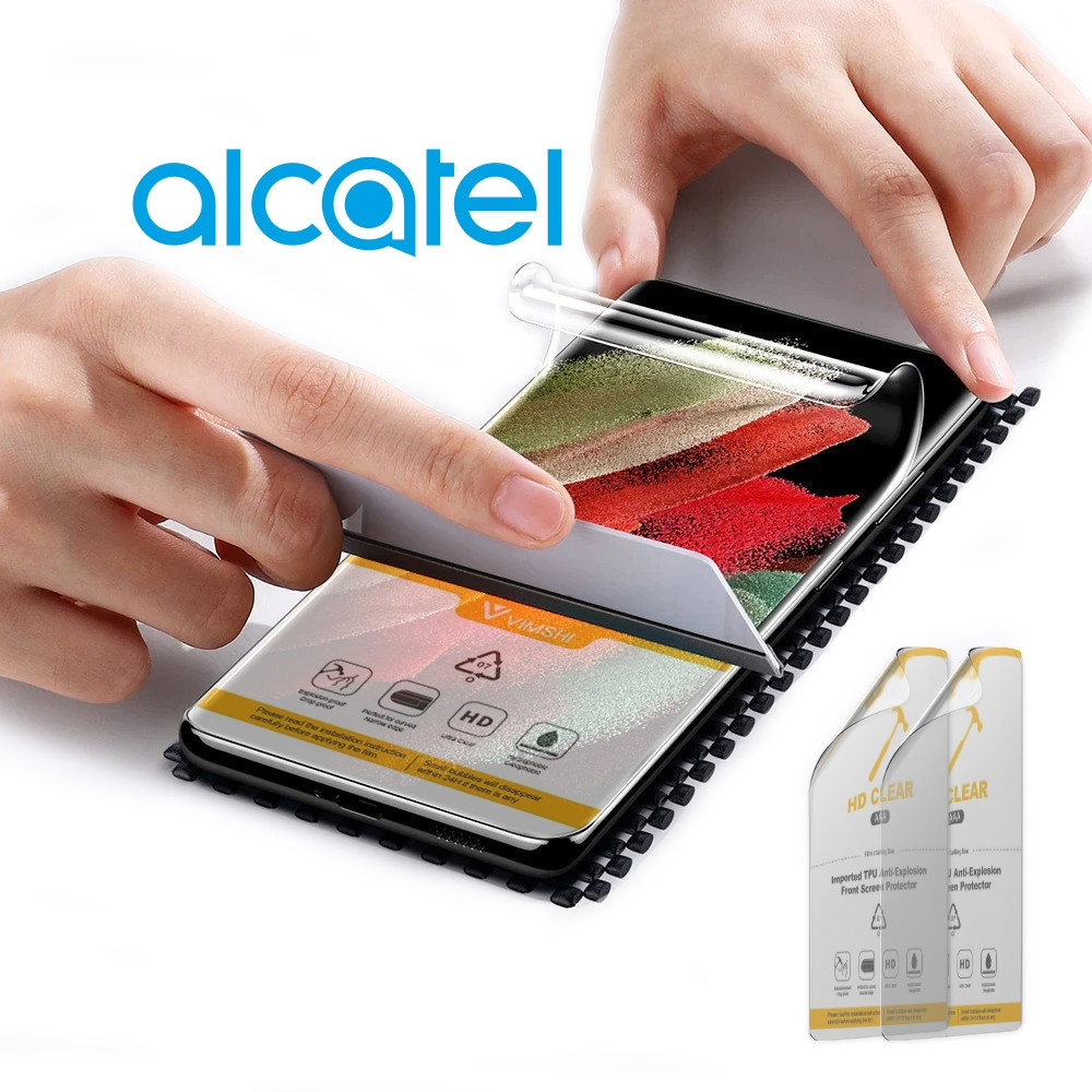 Плівка 2 шт на Alcatel Любову модель — гідрогелева/поліуретанова TPU захисна протиударна на скло, фото 1