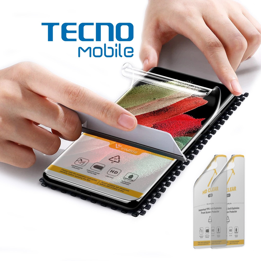 Плівка 2 шт. на TECNO Будь-яку модель — гідрогелева/поліуретанова TPU захисна протиударна на скло, фото 1