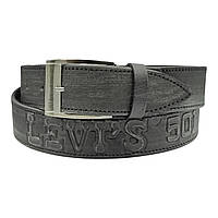 Ремінь чоловічий джинсовий шкіряний клеєний,темно сірий тертий, 40 мм - купити оптом в Одесі