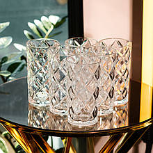 Набір склянок із скла 6 шт по 400 мл прозорі