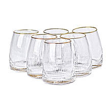 Набір склянок із скла Sail 6 штук по 400 мл прозорі