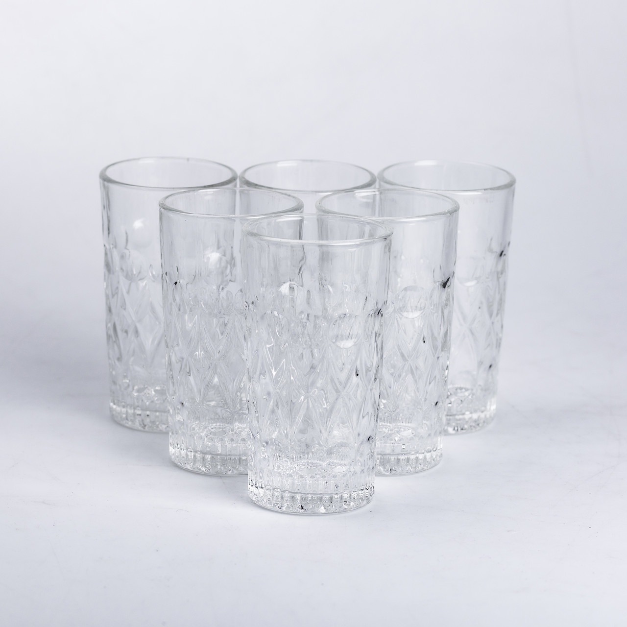 Набір високих склянок зі скла  Lirmartur  6 штук по 300 мл прозорі