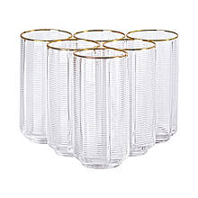 Набір високих склянок зі скла Stunning 6 штук по 400 мл прозорі