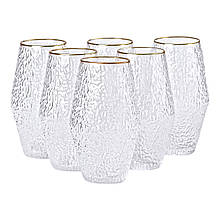 Набір склянок із скла Stunning 6 штук по 600 мл прозорі