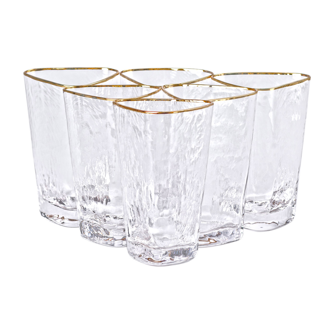 Набір склянок із скла Triangle 6 штук по 450 мл прозорі