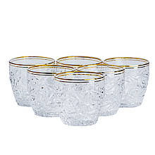 Набір склянок із скла Delicate 6 штук по 300 мл прозорі