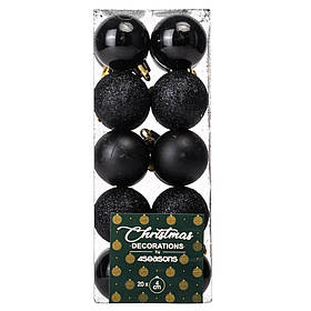 Набір ялинкових куль "Час Свята" (4 см * 20 шт, чорний) ELISEY