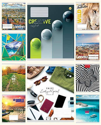 Зошит 96 арк. клітинка "Тетрада" / Мікс, фото 1