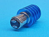 Світлодіодна лампа P21/5W BAY15D 12V CREE WHITE з лінзою, синій радіатор 23мм, 2 контакта, фото 3