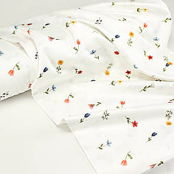 Сатин digital, ширина 240 см "Маленькі, польові, різнокольорові квіточки" № N-3453